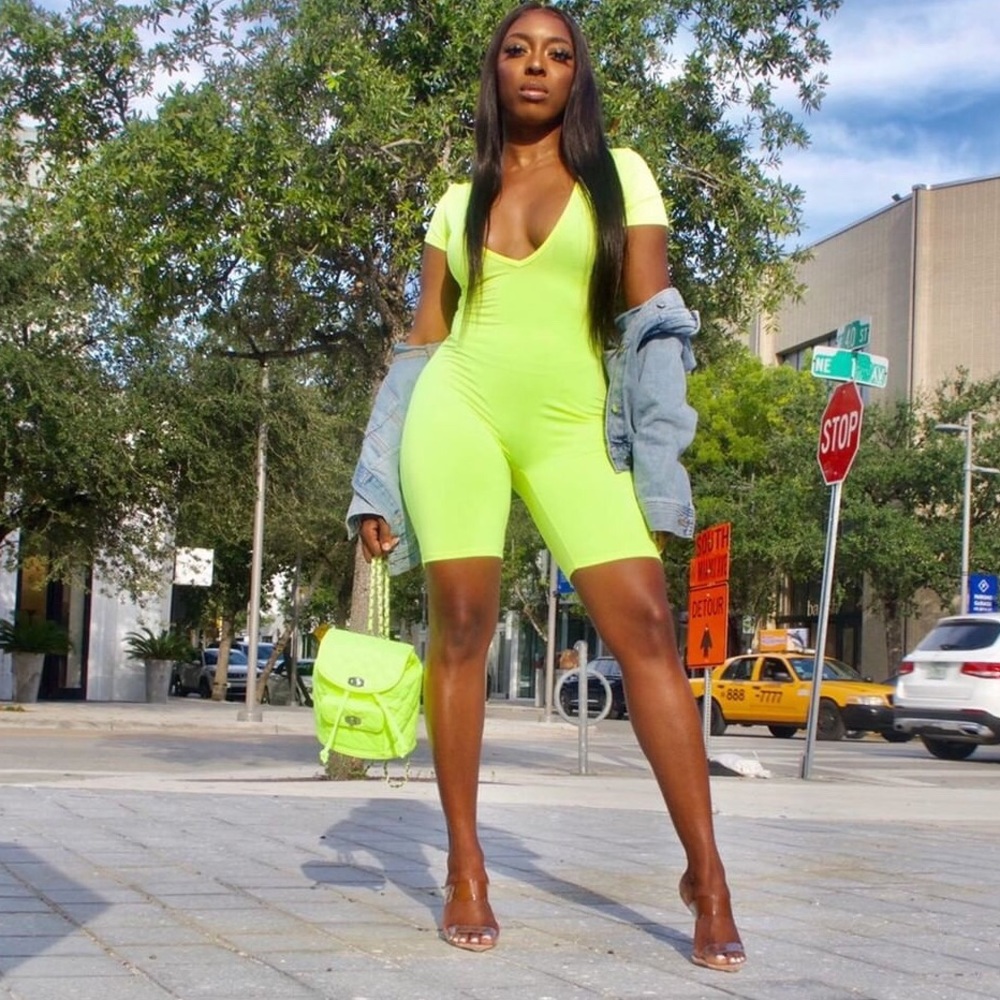 ✨ Neon Yellow Jumpsuit